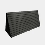 Freestanding Slatwall A Frame Gondola, Charcoal with Black Inserts