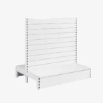 White Double Sided Slatwall Gondola Shelving – 1200mm wide Modules