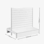 White Double Sided Slatwall Gondola Shelving – 1200mm wide Modules