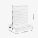 White Double Sided Slatwall Gondola Shelving – 1200mm wide Modules