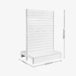 White Double Sided Slatwall Gondola Shelving – 1200mm wide Modules