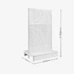 White Double Sided Volcano Pegboard Gondola Shelving – 1200mm wide Modules