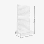 White Double Sided Slatwall Gondola Shelving – 1200mm wide Modules