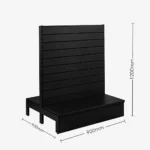 Black Double Sided Slatwall Gondola Shelving – 900mm wide Modules