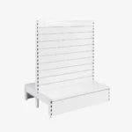 White Double Sided Slatwall Gondola Shelving – 900mm wide Modules
