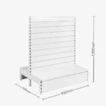 White Double Sided Slatwall Gondola Shelving – 900mm wide Modules