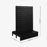 Black Double Sided Slatwall Gondola Shelving - 900mm wide Modules