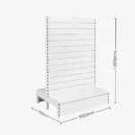 White Double Sided Slatwall Gondola Shelving – 900mm wide Modules