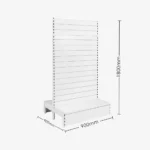 White Double Sided Slatwall Gondola Shelving – 900mm wide Modules