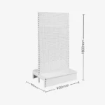 White Double Sided Volcano Pegboard Gondola Shelving – 900mm wide Modules