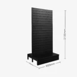 Black Double Sided Slatwall Gondola Shelving – 900mm wide Modules
