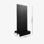 Black Double Sided Slatwall Gondola Shelving – 900mm wide Modules