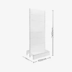 White Double Sided Plain Panel Gondola Shelving – 900mm Wide Modules