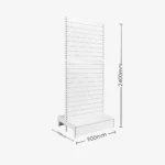 White Double Sided Slatwall Gondola Shelving – 900mm wide Modules