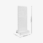 White Double Sided Volcano Pegboard Gondola Shelving – 900mm wide Modules
