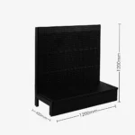 Black Single Sided Volcano Pegboard Shelving – 1200mm wide Modules