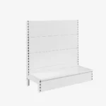 White Single Sided Plain Panel Gondola Shelving – 1200mm wide Modules