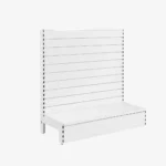 White Single Sided Slatwall Gondola Shelving - 1200mm wide Modules