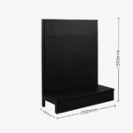 Black Single Sided Plain Panel Gondola Shelving – 1200mm Wide Modules
