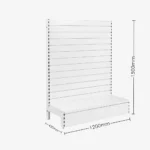 White Single Sided Slatwall Gondola Shelving – 1200mm wide Modules