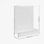 White Single Sided Volcano Pegboard Gondola Shelving – 1200mm wide Modules