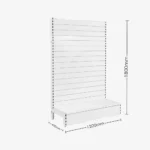 White Single Sided Slatwall Gondola Shelving – 1200mm wide Modules