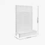 White Single Sided Volcano Pegboard Gondola Shelving – 1200mm wide Modules