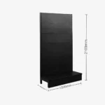 Black Single Sided Plain Panel Gondola Shelving – 1200mm Wide Modules