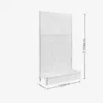 White Single Sided Volcano Pegboard Gondola Shelving – 1200mm wide Modules