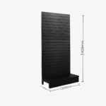 Black Single Sided Slatwall Gondola Shelving – 1200mm wide Modules