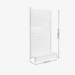 White Single Sided Slatwall Gondola Shelving – 1200mm wide Modules
