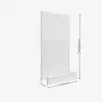 White Single Sided Volcano Pegboard Gondola Shelving – 1200mm wide Modules