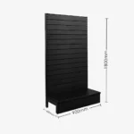 Black Single Sided Slatwall Gondola Shelving – 900mm wide Modules