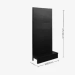 Black Single Sided Plain Panel Gondola Shelving – 900mm Wide Modules