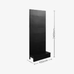Black Single Sided Plain Panel Gondola Shelving – 900mm Wide Modules