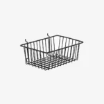 Slatwall Pegboard Basket 300 X 200 X 100mm – Black