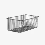 Slatwall – Pegboard Basket 600 x 300 x 200mm Black