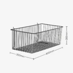 Slatwall – Pegboard Basket 600 x 300 x 200mm Black