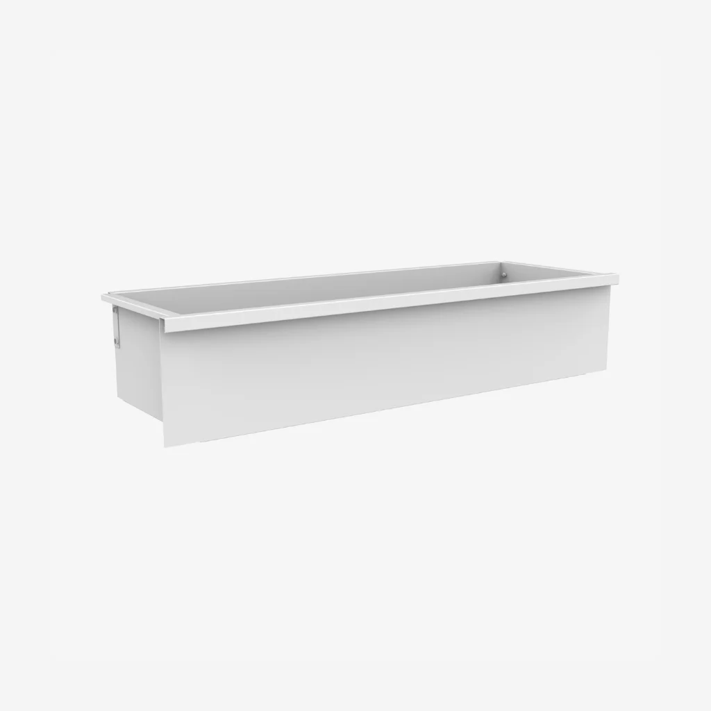 White Gondola Shelving Drawer