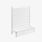 White Single Sided Slatwall Gondola Shelving – 900mm wide Modules
