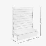 White Single Sided Slatwall Gondola Shelving – 900mm wide Modules