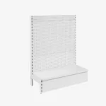 White Single Sided Volcano Pegboard Gondola Shelving – 900mm wide Modules