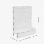 White Single Sided Volcano Pegboard Gondola Shelving – 900mm wide Modules
