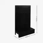 Black Single Sided Volcano Pegboard Gondola Shelving - 900mm Wide Modules