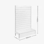 White Single Sided Slatwall Gondola Shelving – 900mm wide Modules