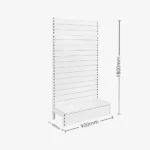 White Single Sided Slatwall Gondola Shelving – 900mm wide Modules