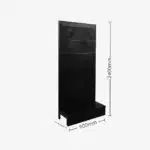 Black Single Sided Volcano Pegboard Gondola Shelving - 900mm Wide Modules