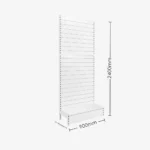 White Single Sided Slatwall Gondola Shelving – 900mm wide Modules