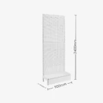 White Single Sided Volcano Pegboard Gondola Shelving - 900mm wide Modules