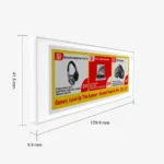 Standard ESL 129mm x 41mm - DE12941WS - Measurements